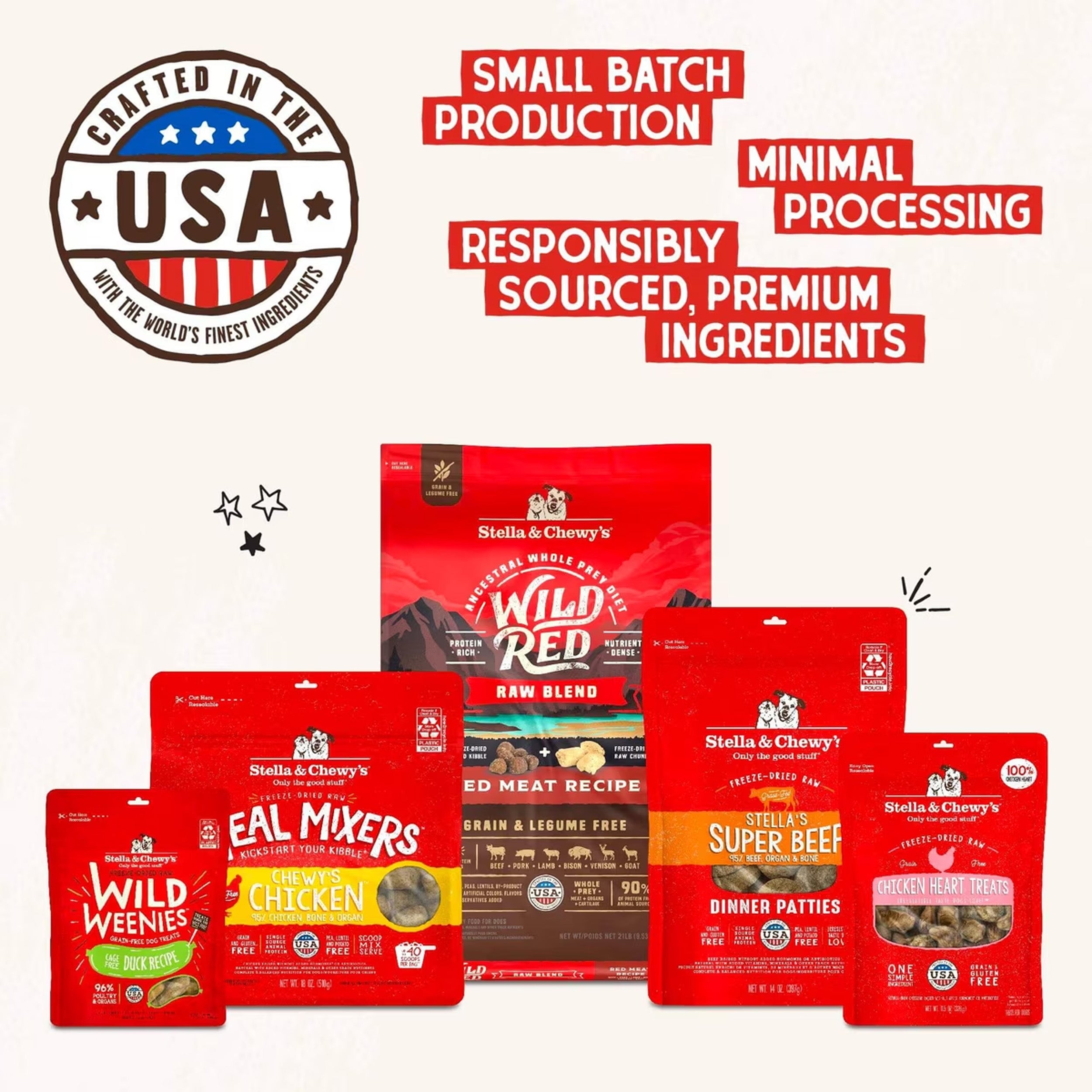 Stella & Chewy's Raw Coated Grass-Fed Beef Recipe Grain-Free Dry Dog Food, 3.5-lb bag