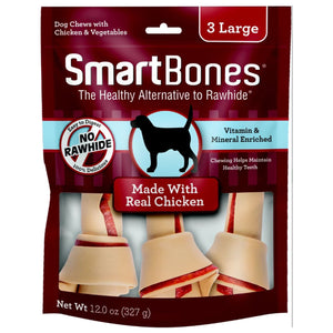 SmartBones Large Chicken Chew Bones Dog Treats, 3 Count