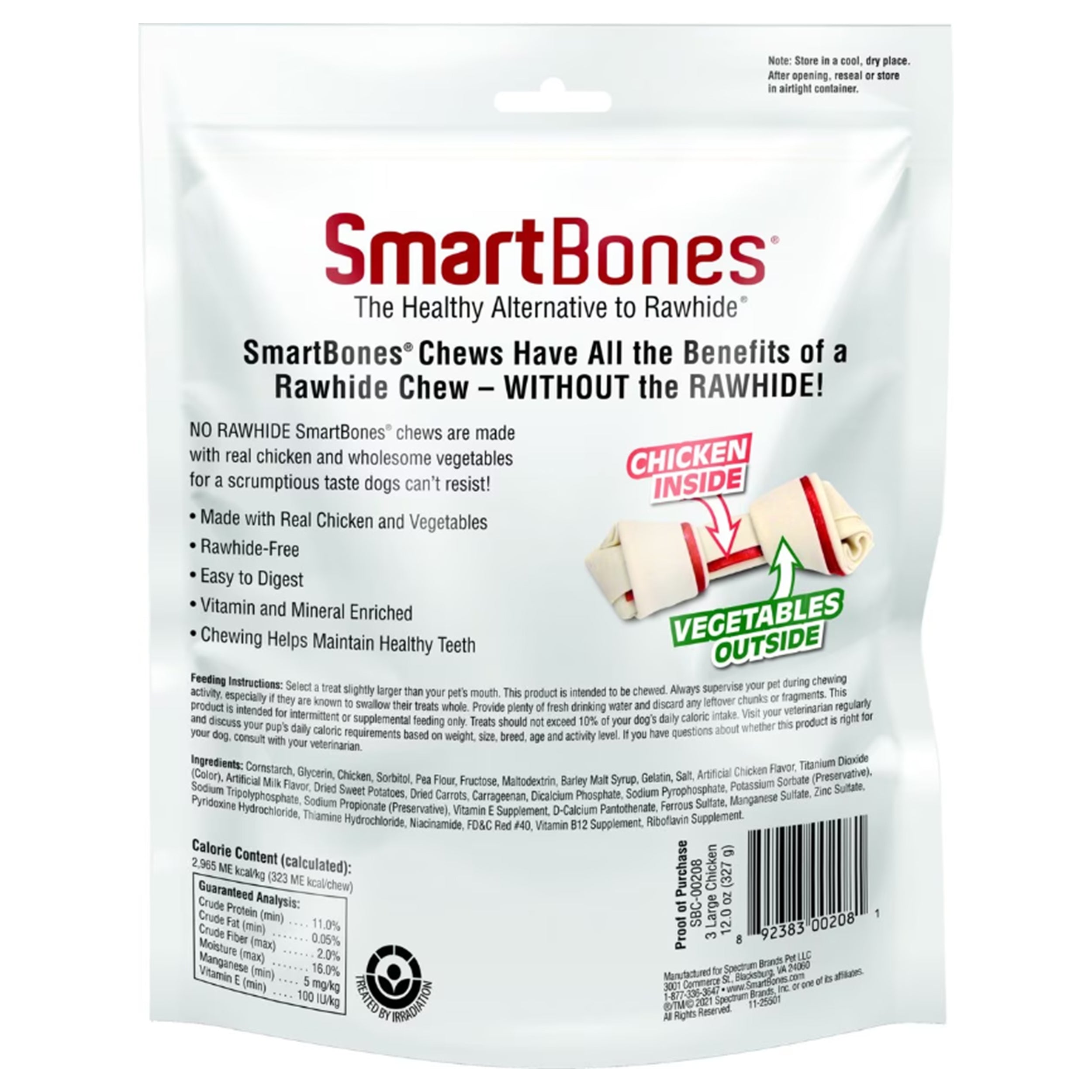 SmartBones Large Chicken Chew Bones Dog Treats, 3 Count