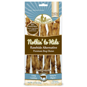Fieldcrest Farms Nothin' To Hide Rawhide Alternative Premium Dog Chews Small Twist Stix Natural Chew Dog Treats, 10 count