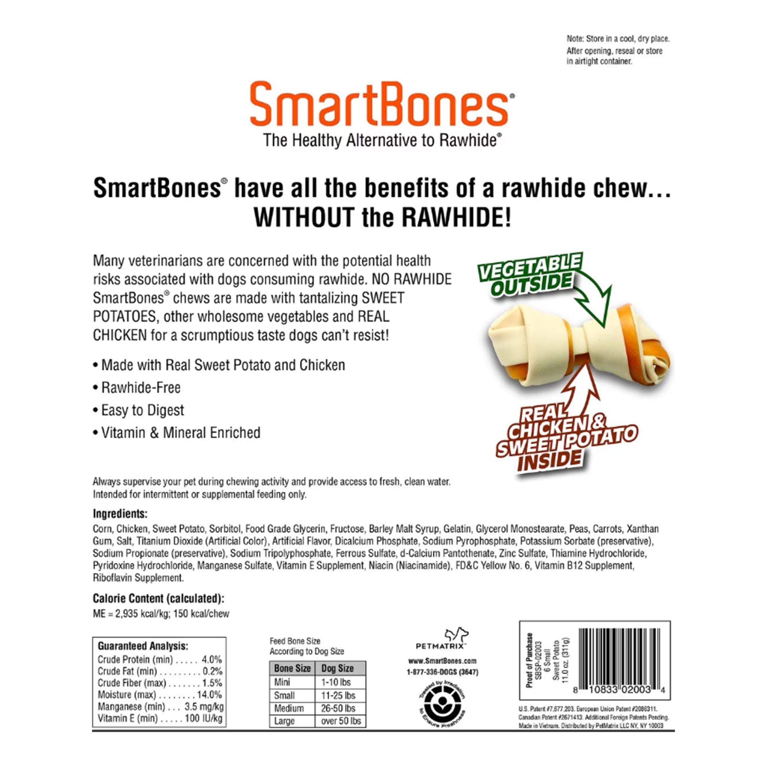 SmartBones Small Sweet Potato Chews Dog Treats