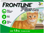 Load image into Gallery viewer, Frontline Plus Flea &amp; Tick Spot Treatment for Cats, over 1.5 lbs, 3 Doses (3-6mos. supply)
