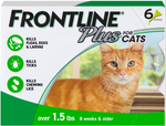 Load image into Gallery viewer, Frontline Plus Flea &amp; Tick Spot Treatment for Cats, over 1.5 lbs, 3 Doses (3-6mos. supply)
