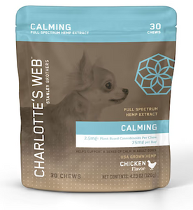 Charlotte's Web Hemp Infused Calming Chicken Flavored Chews for Dogs