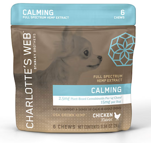 Charlotte's Web Hemp Infused Calming Chicken Flavored Chews for Dogs
