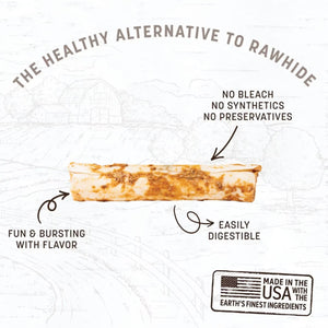 Earth Animal No-Hide Rolls Long Lasting Natural Rawhide Alternative Salmon Recipe Chew Dog Treats