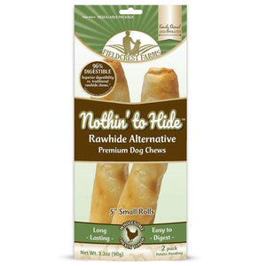 Fieldcrest Farms Nothin' To Hide Rawhide Alternative Small Roll 5" Natural Chew Dog Treats