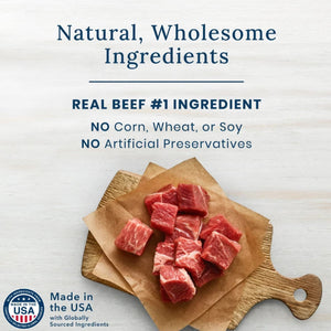 Blue Buffalo True Chews Premium Jerky Cuts Natural Steak Dog Treats, 10 OZ Bag