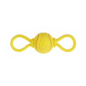 [Dog toy] Rubber Softball With Two Side Handles