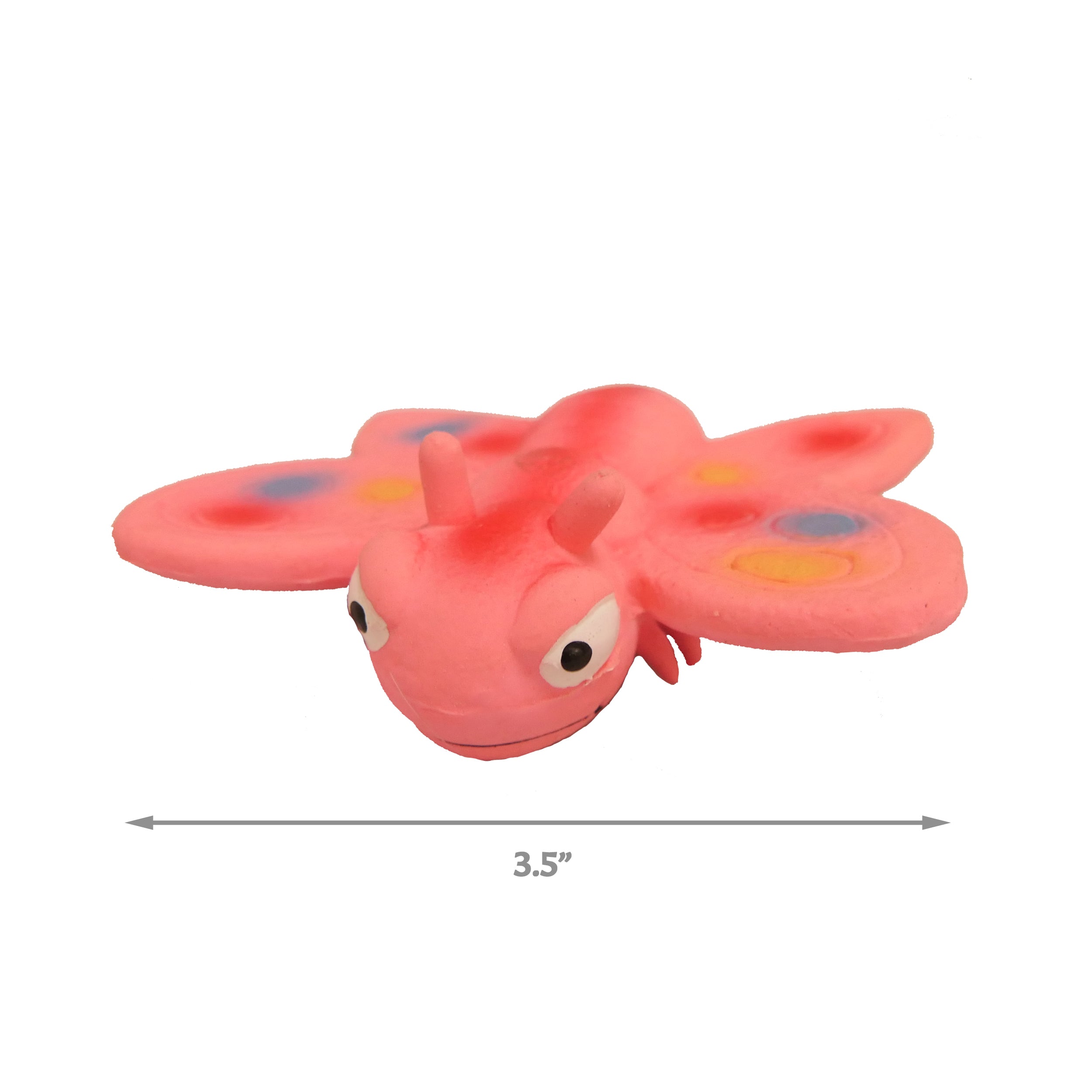 [Dog toy] pink latex butterfly
