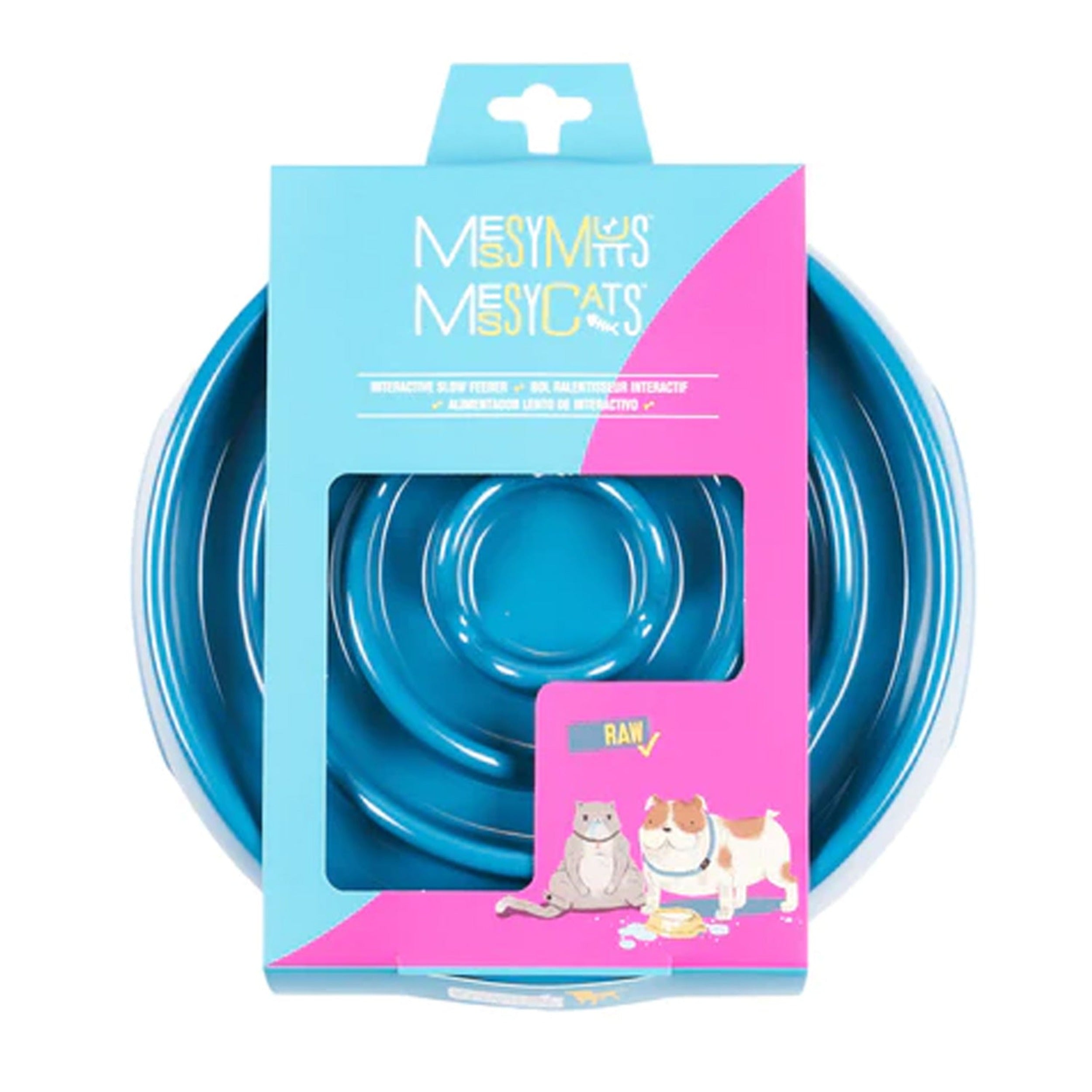 Messy Mutts/Cats Slow Interactive Feeder Bowl - For Dogs & Cats