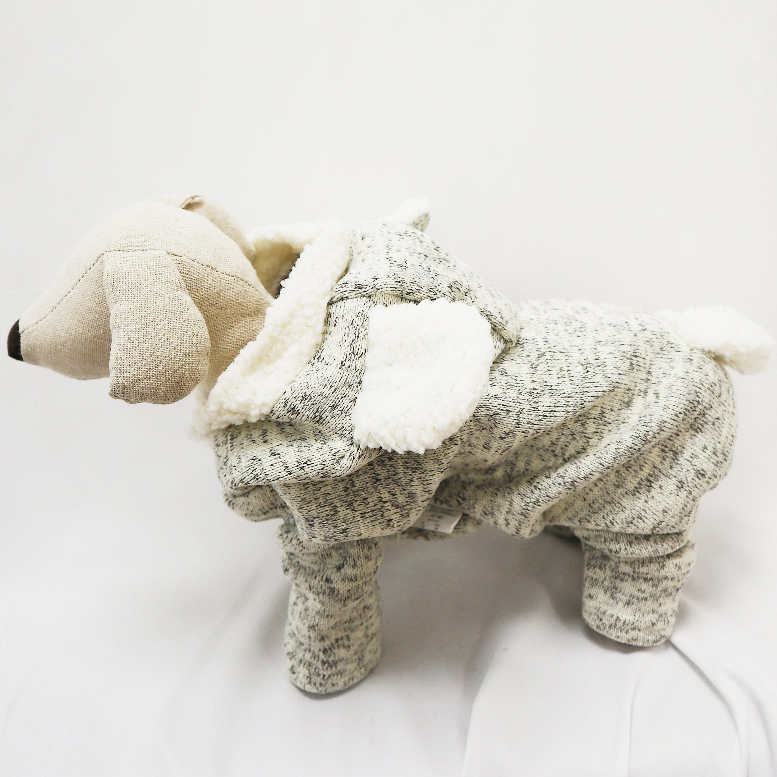 Cute Grey Bear Full body knitted Sweater for Small dogs