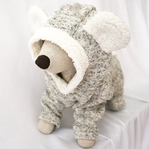 Cute Grey Bear Full body knitted Sweater for Small dogs