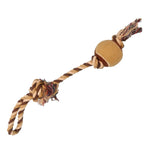 Load image into Gallery viewer, [Dog Toy] Twist Braided Knot with Tennis Ball Tug Toy 18.5&quot;
