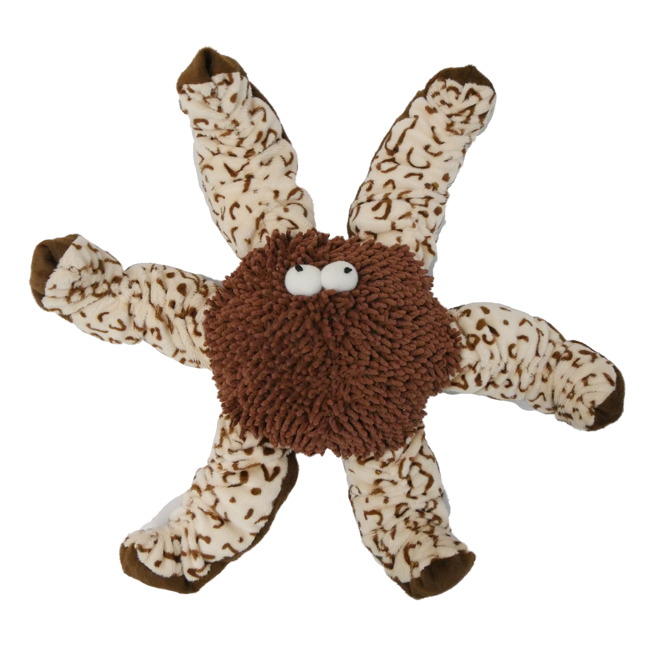 Plush Shaggy Chenille Suede Patterned Octopus with Squeakers Dog Toy 15"