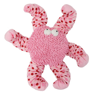 [Dog toy] 3-Colors Plush Shaggy Chenille Suede Patterned Octopus with Squeakers