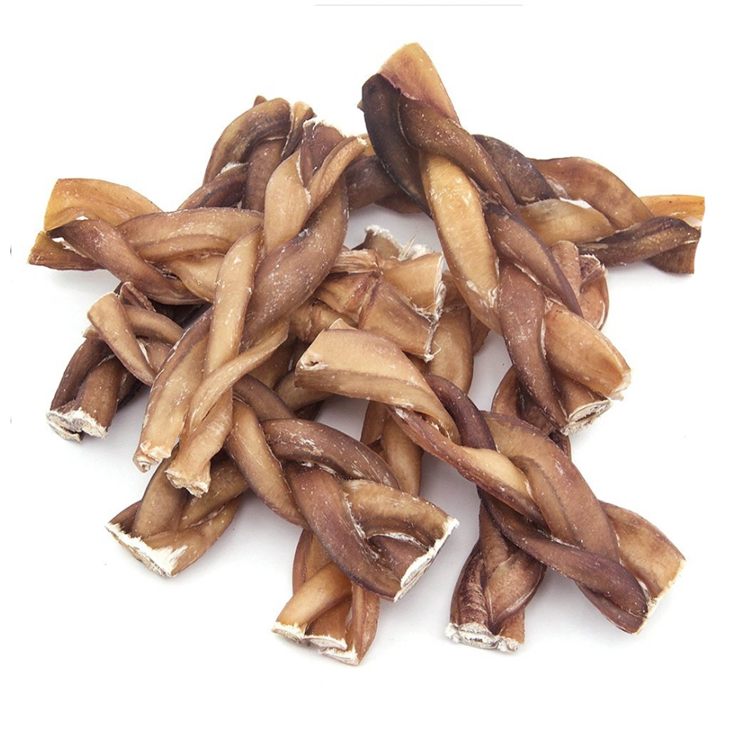 Thick Braided Bully Stick 100% Naturally Made From grass fed cows. All Natural Chew for dogs odor free organically produced to promote healthy teeth and gums 6 Inch bunch 