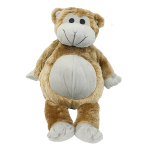 [Dog toy] Plush Faux Fur Dark Brown Grunting Monkey