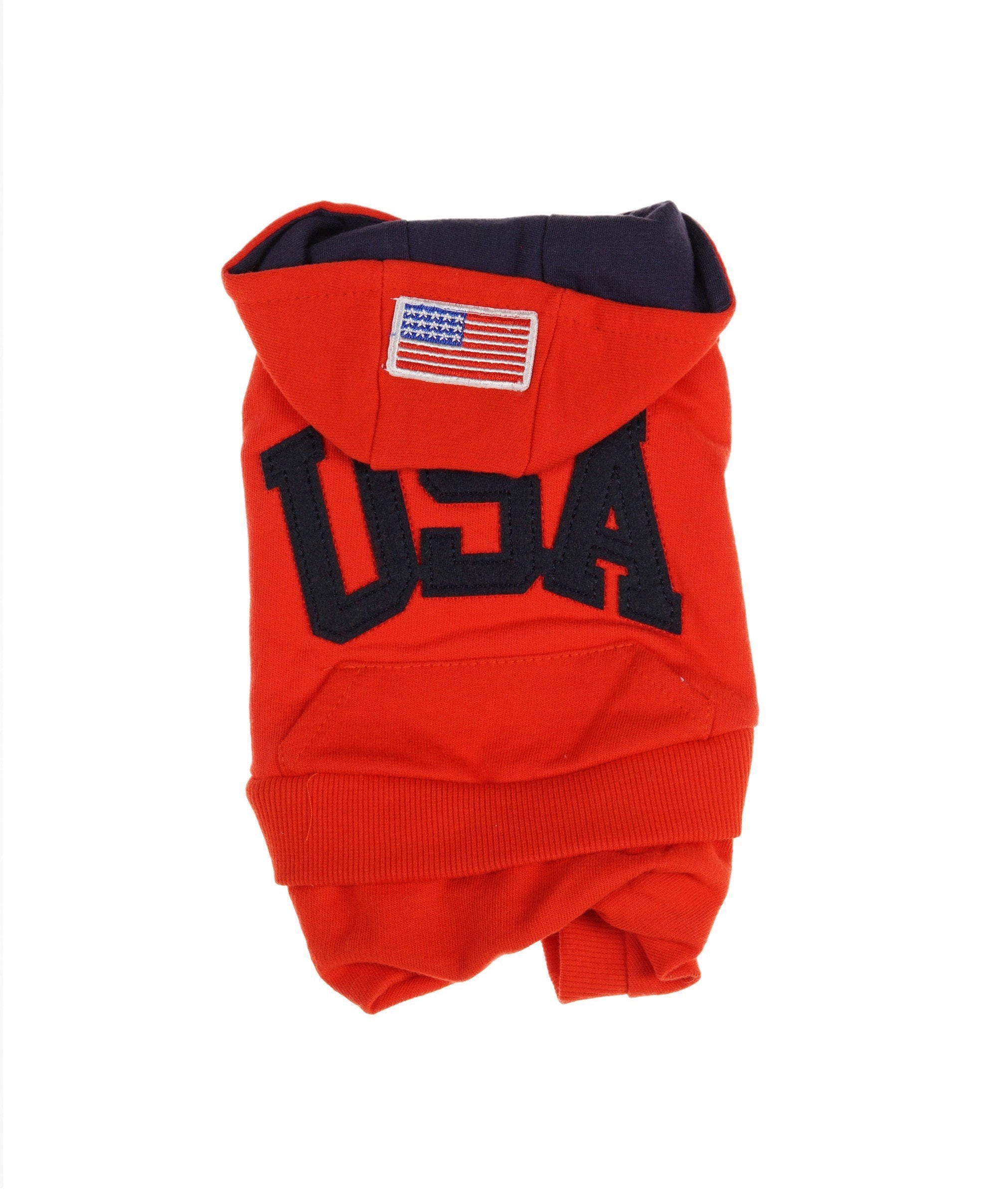 Hooded USA Sweaters for Dogs