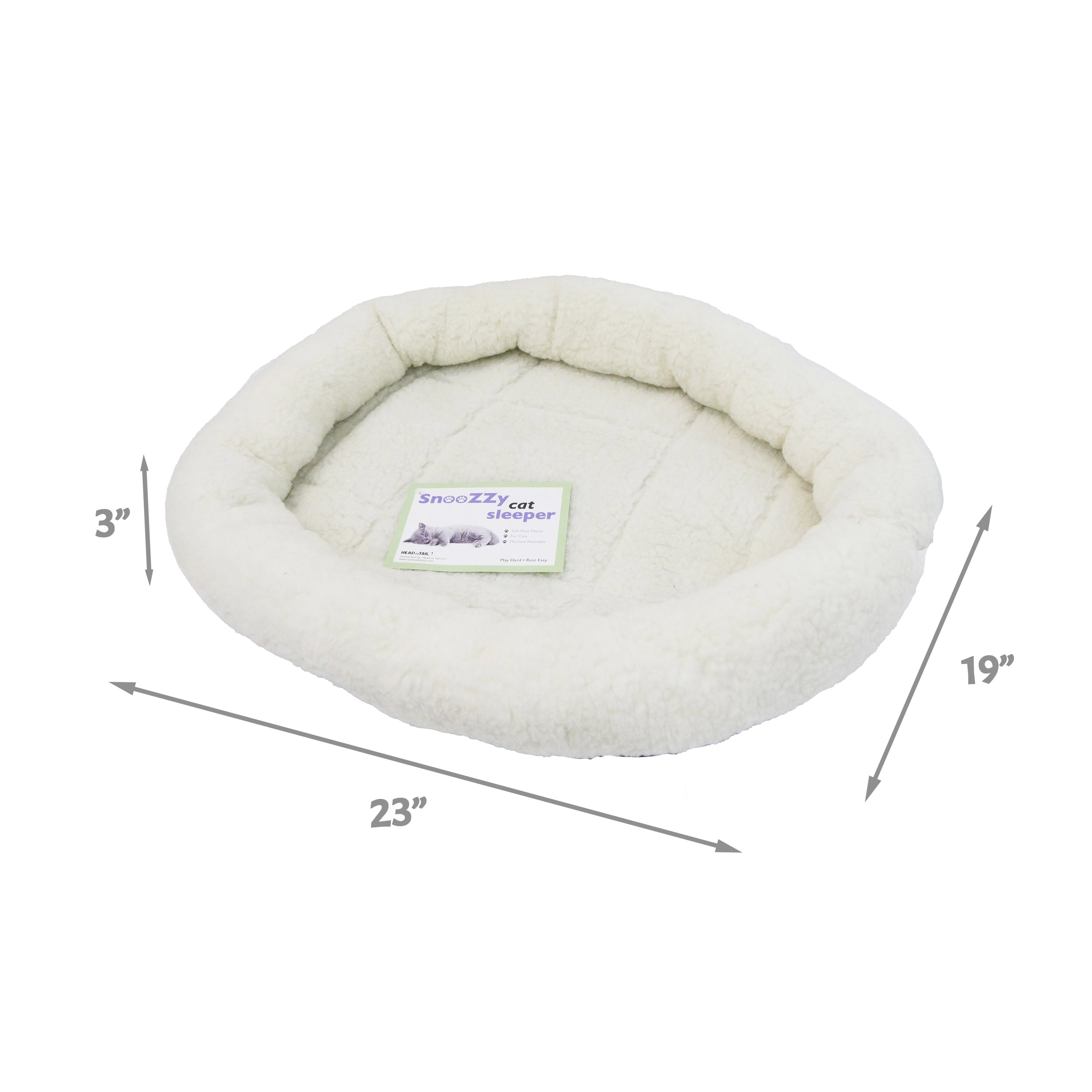 [Cat bed] 2-color Snoozing Cat Day bed with bolstered edges