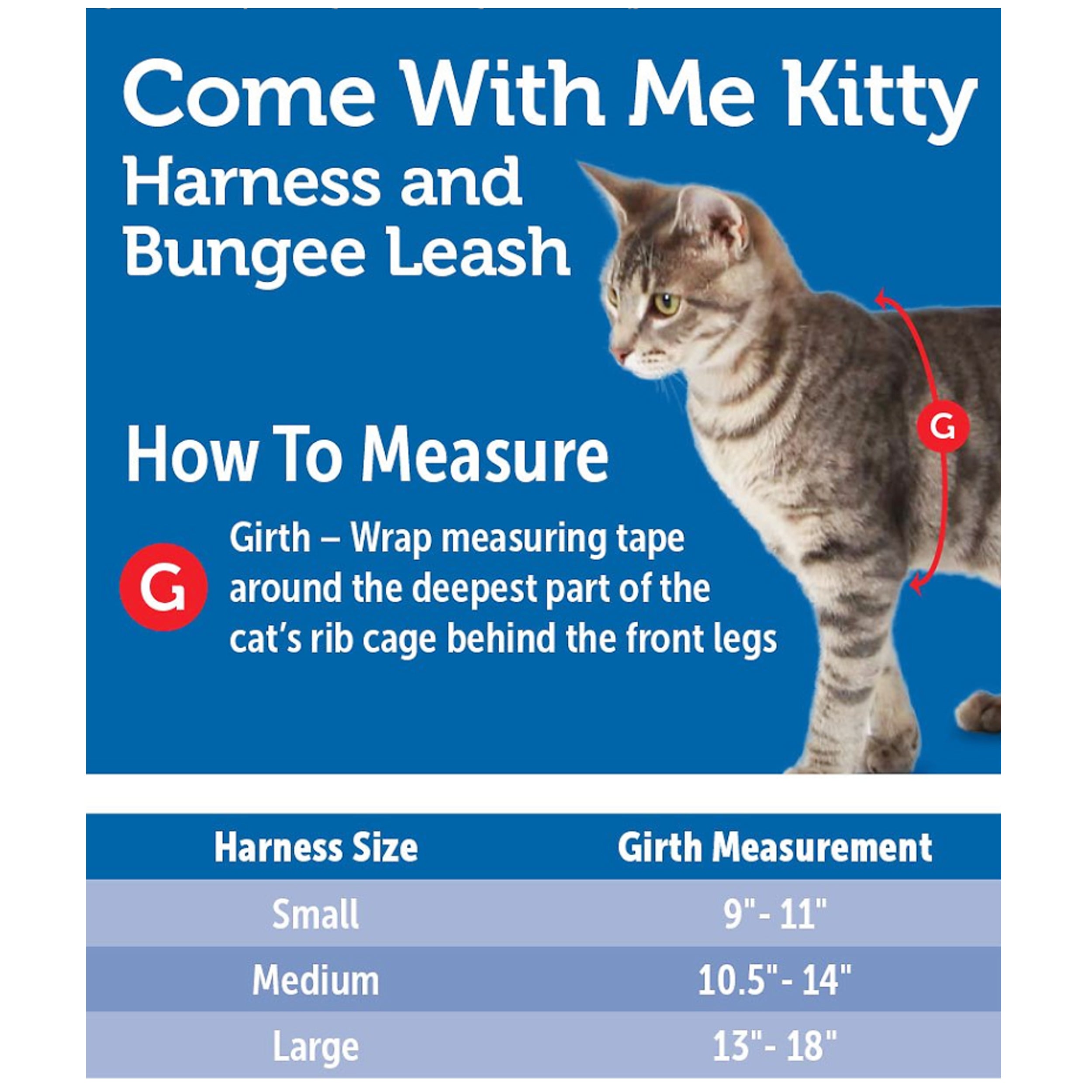 PetSafe Come with Me Kitty Nylon Cat Harness & Bungee Leash