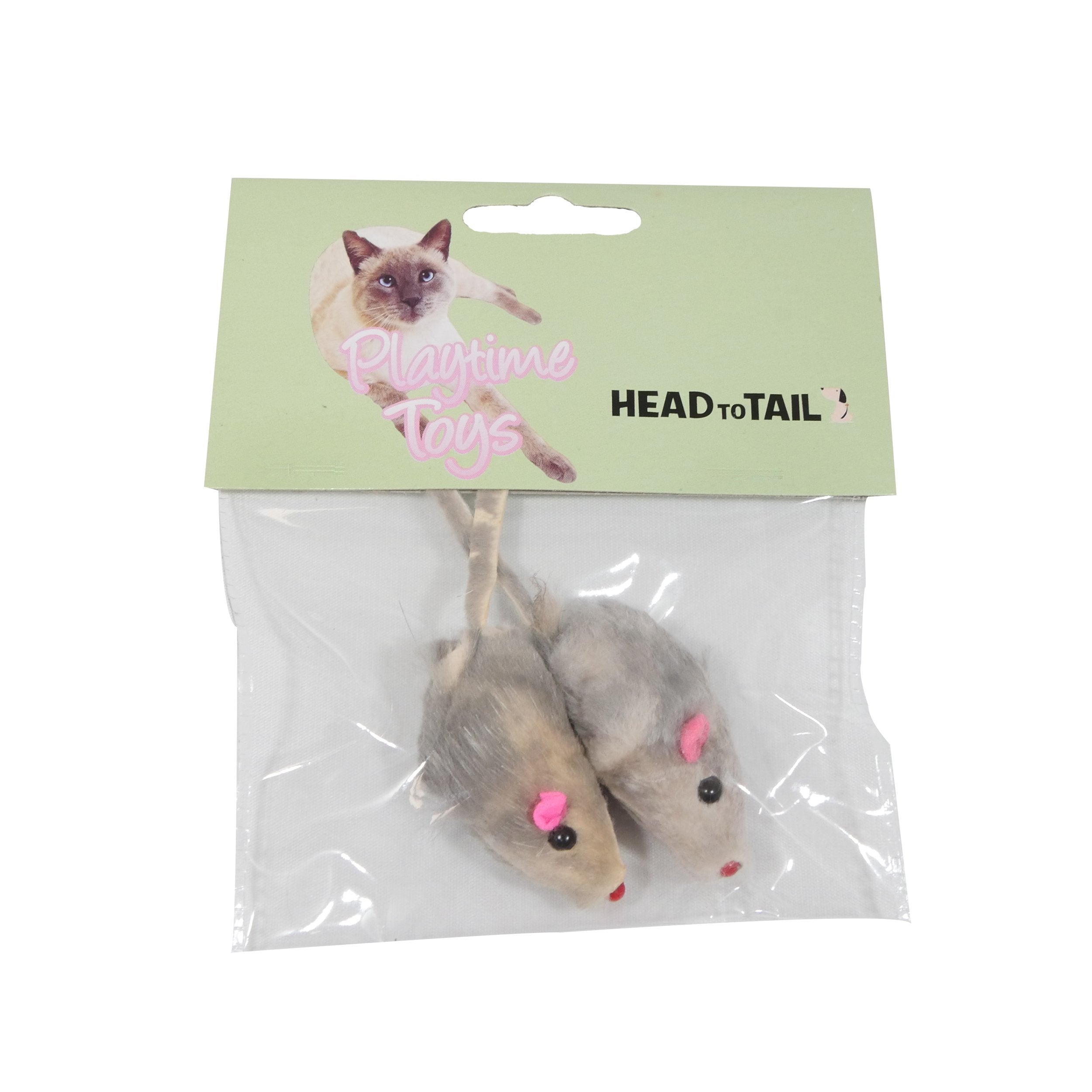 2-Piece Grey Mice Cat Toy Stuffed With Cotton [Buy 1 Get 1 Free]