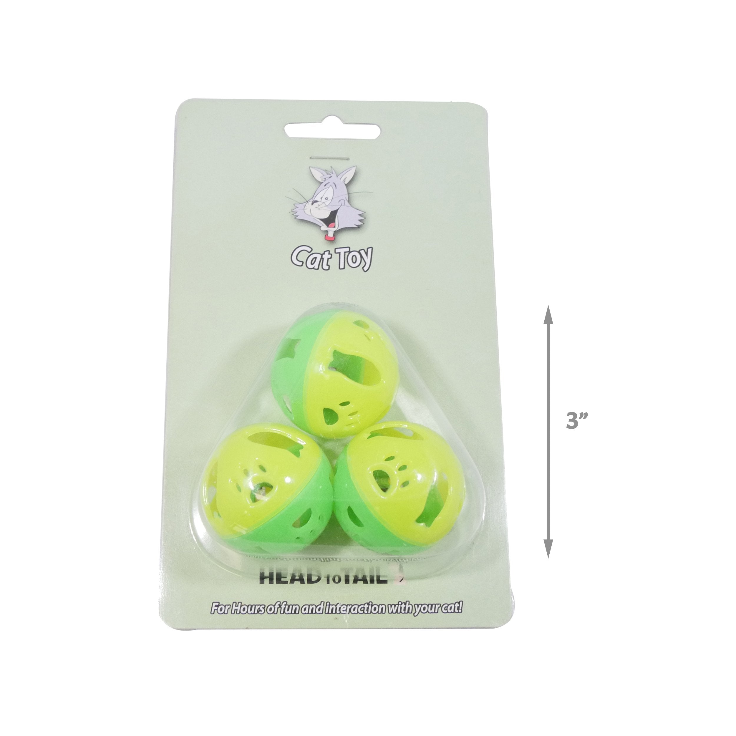 3-Piece Fish/ Paw Ball Cat Toy