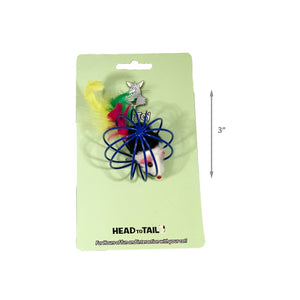 Feather Mice In Wire Ball, Cat Toy