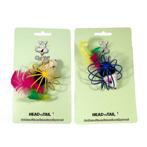 Feather Mice In Wire Ball, Cat Toy