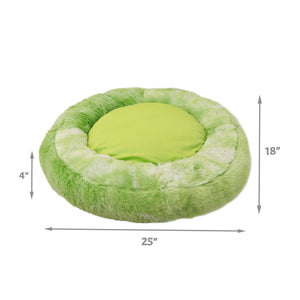 Soft Plush Faux Fur Doughnut bed 2-Colors