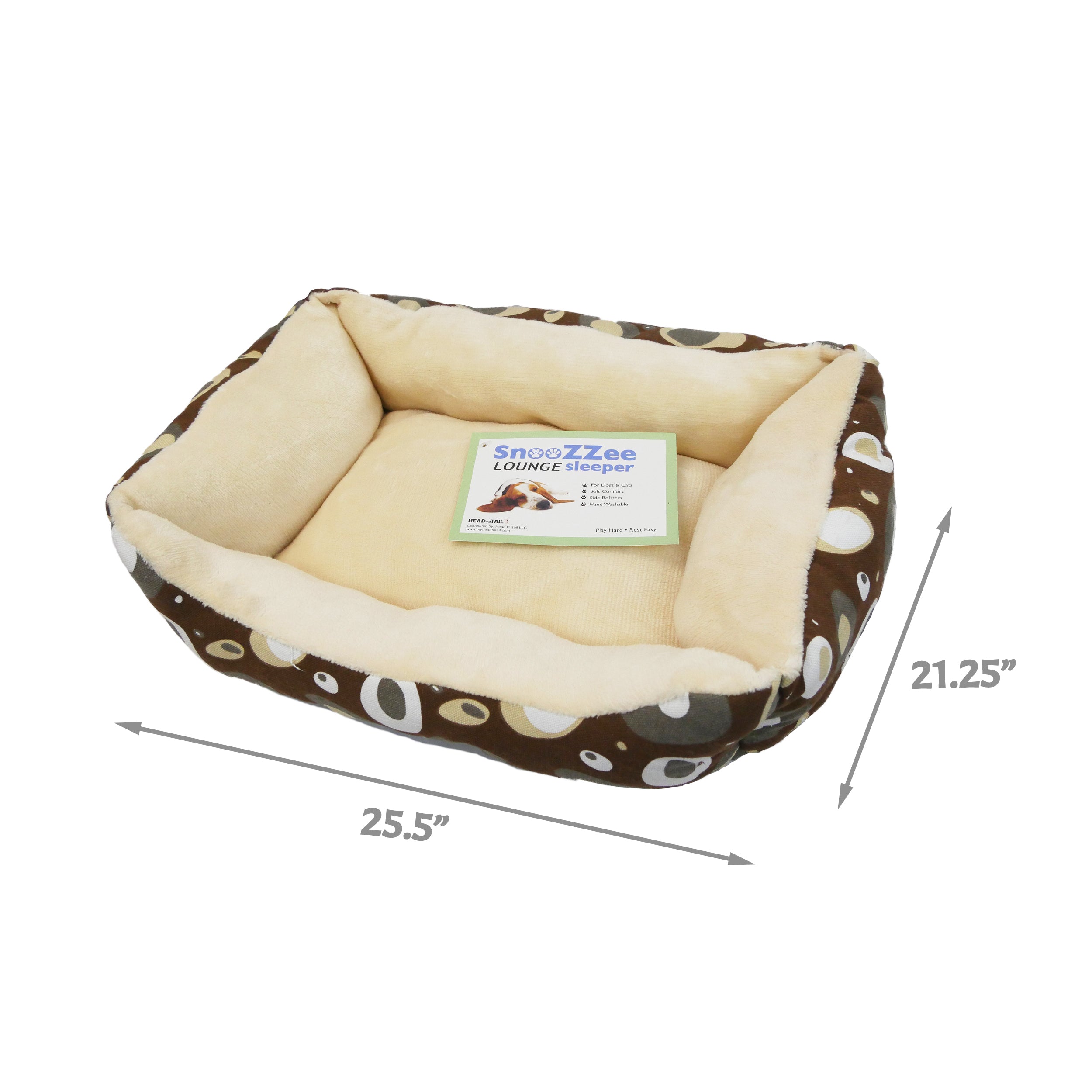 [Dog & Cat Bed] Plush Corduroy Reversible Neutral Pet Bed