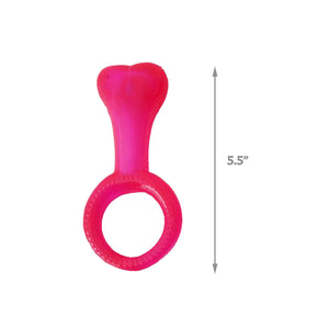 [Dog toy] 3-color Squeaker Ring Bone Rubber