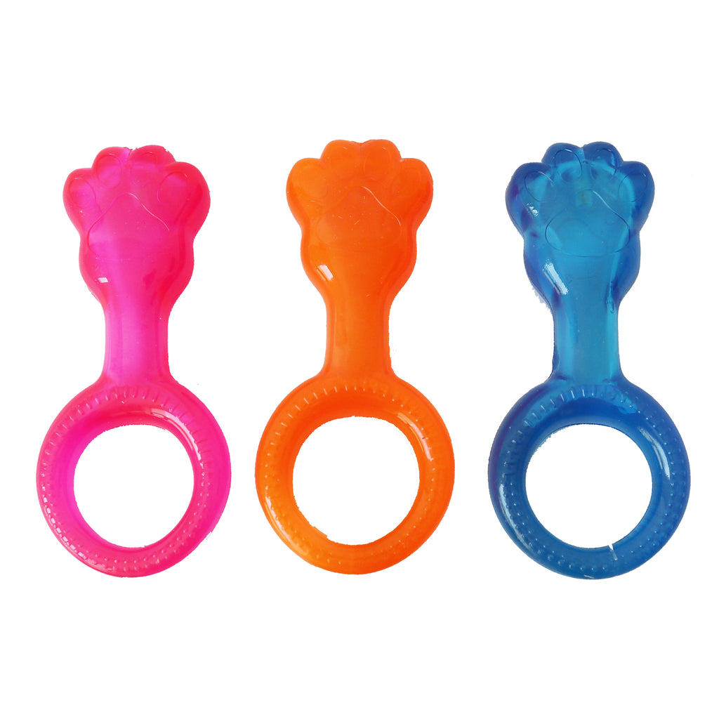 [Dog toy] 3-color Ring-Paw Bone Combination Rubber
