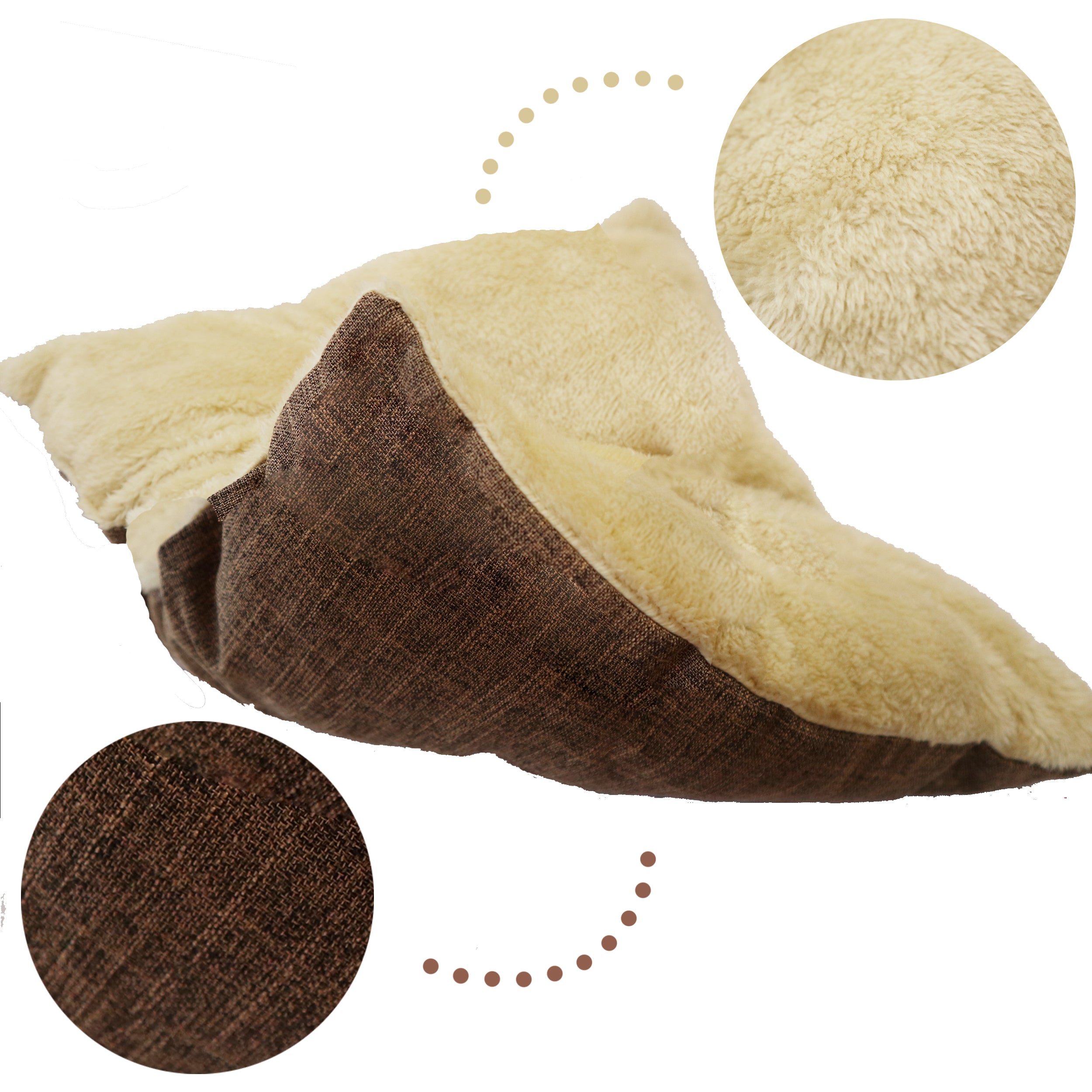 Pet Tent Soft Chenille Bed for Dogs & Cats