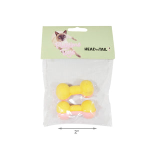 2-Piece Soft Squishable Sponge Foam Cat Toy