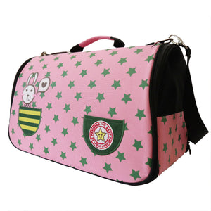 Paris Dog Pink & Green Carrier for Small Dogs and Cats