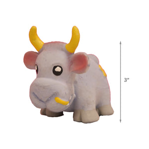 [Dog toy] grey rubber cow with star toy