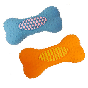 [Dog toy] 2-Color rubber bone toy