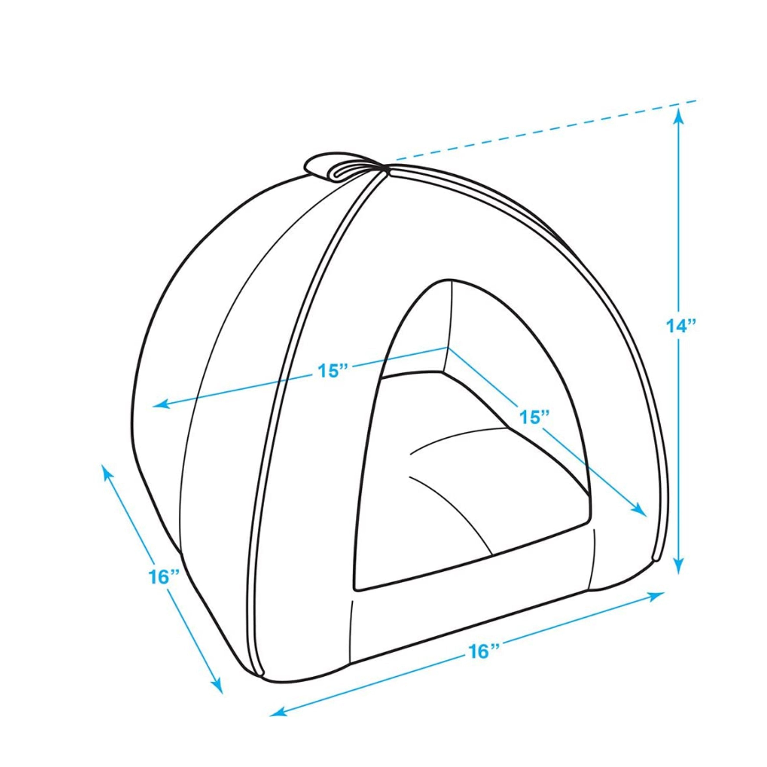 Pet Tent Soft Chenille Bed for Dogs & Cats