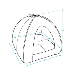 Pet Tent Soft Chenille Bed for Dogs & Cats