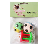 Load image into Gallery viewer, One Pack Of 3 Piece MultiColored 2 Soft Sponge Soccer Balls And One Bell ball Roller Toys for Cats Fun Interactive Cat Toys 
