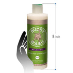 Load image into Gallery viewer, Buddy Wash Relaxing Bergamot 2in1 Shampoo and Conditioner 16 fl oz for dogs Fresh and Clean Coat Softener Size measurements 8 Inch Bottle 
