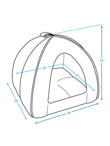 Pet Tent Soft Chenille Bed for Dogs & Cats