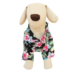 Load image into Gallery viewer, Casual Canine Black &amp; Tropical Floral Hawaiian Breeze Camp Shirt
