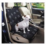 Load image into Gallery viewer, Cruising Companion Single Car Seat Cover Black with Vibrant white Paw Print Pattern for Travel with Dogs for No Messy Hair on seats
