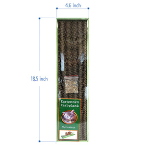 Cardboard Scratching Board Cat Scratcher With bag of catnip included Perfect post for destructive cats and kittens size and measurements 4.6 W inch x 18.5 L Inch