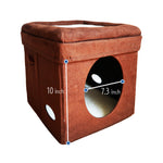 Load image into Gallery viewer, [Cat Bed] Feline Nuvo Midwest Curious Cat Cube Interactive Play Box
