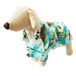 Load image into Gallery viewer, Casual Canine Tropical Blue and White Hawaiian Breeze Camp Shirt
