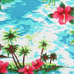 Load image into Gallery viewer, Casual Canine Tropical Blue and White Hawaiian Breeze Camp Shirt
