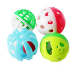 Load image into Gallery viewer, One pack Of 4 Piece MultiColored Different Sizes Bell Balls with A Variety of Patterns Fun Interactive Cat Toy For cats and kittens
